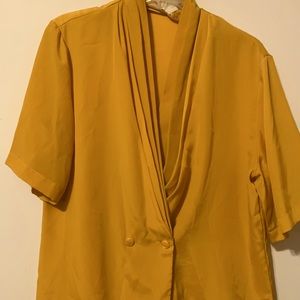 Women’s Blouse - Mustard dbl-breasted $18